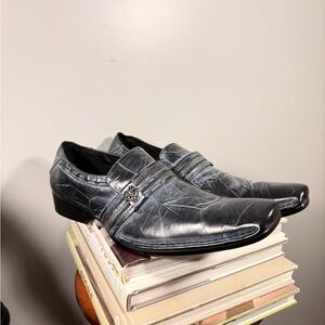 Robert Wayne Size 13 Navy/Black Men’s Dress Shoes with Details